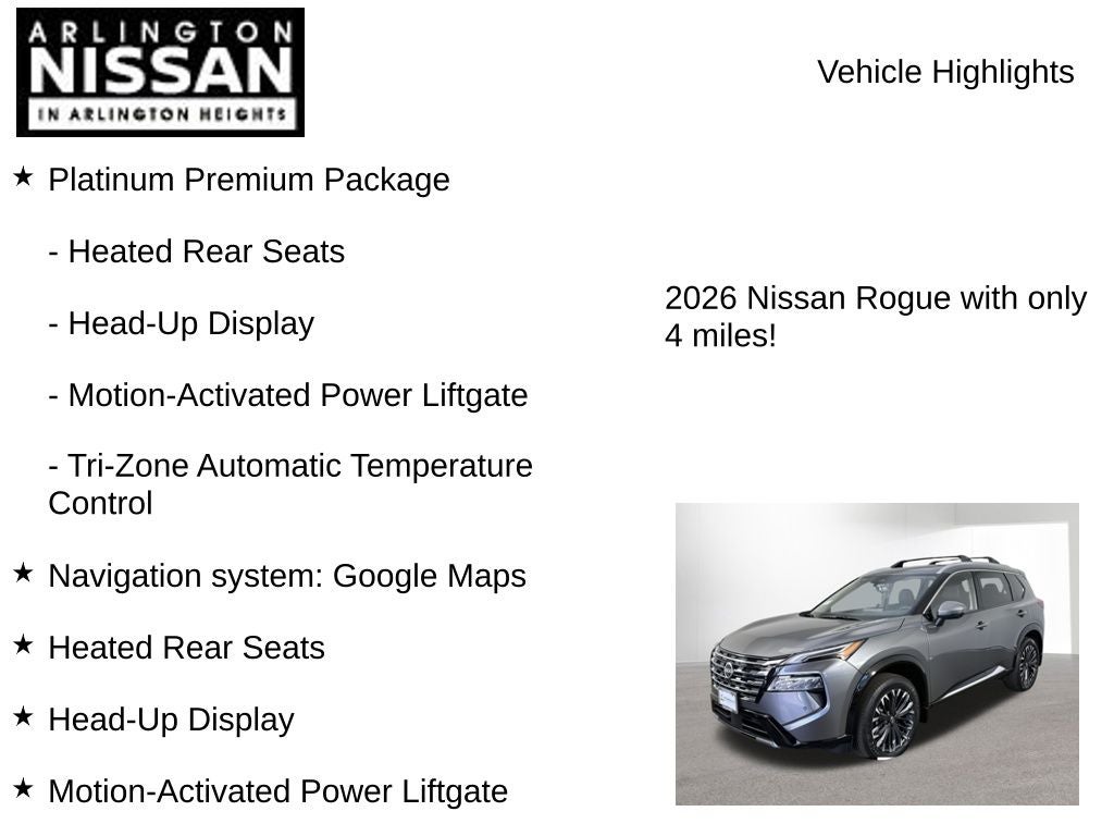 2026 Nissan Rogue Platinum