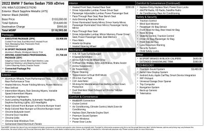 2022 BMW 7 Series 750i xDrive