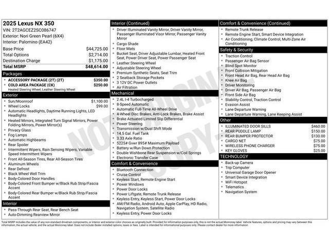 2025 Lexus NX 350 AWD