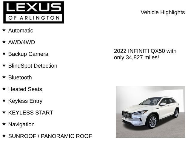 2022 INFINITI QX50 LUXE