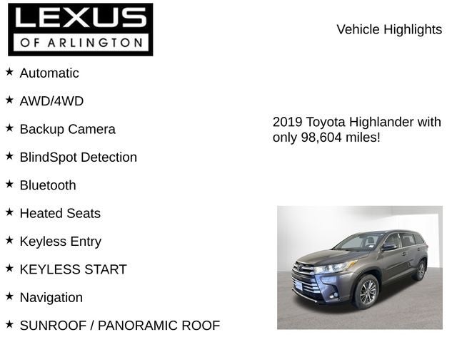 2019 Toyota Highlander SE