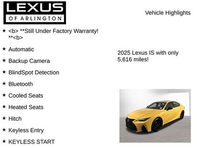 2025 Lexus IS F SPORT PERFORMANCE PREMIUM