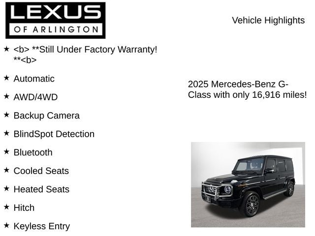2025 Mercedes-Benz G-Class G 550 4MATIC®