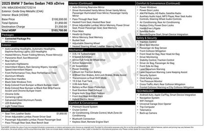 2025 BMW 7 Series 740i xDrive