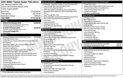 2021 BMW 7 Series 750i xDrive
