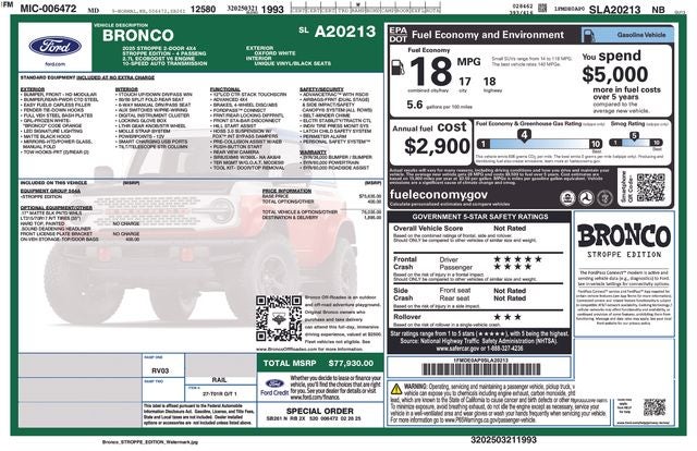 2025 Ford Bronco Stroppe Edition