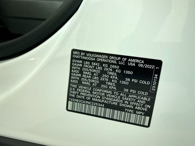 2022 Volkswagen Atlas Cross Sport 3.6L V6 SE w/Technology