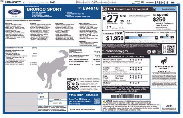 2025 Ford Bronco Sport Big Bend BIG BEND 4X4