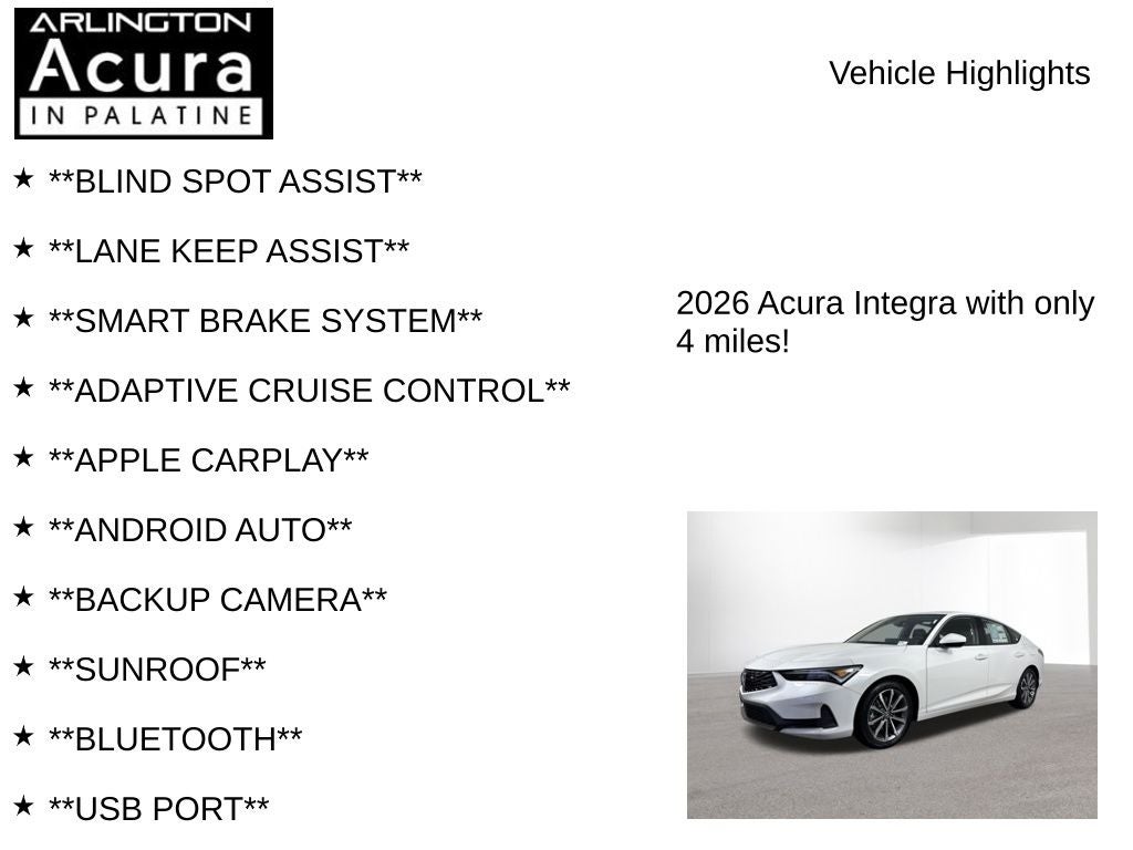 2026 Acura Integra FWD