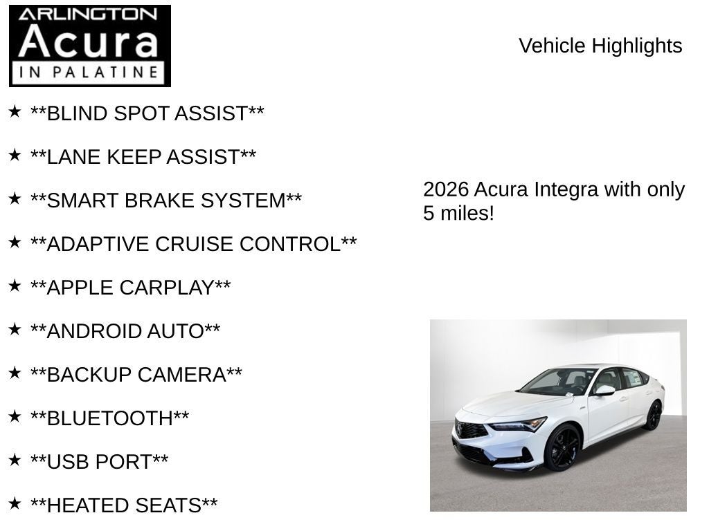 2026 Acura Integra FWD A-Spec
