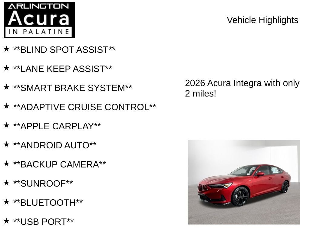 2026 Acura Integra FWD A-Spec
