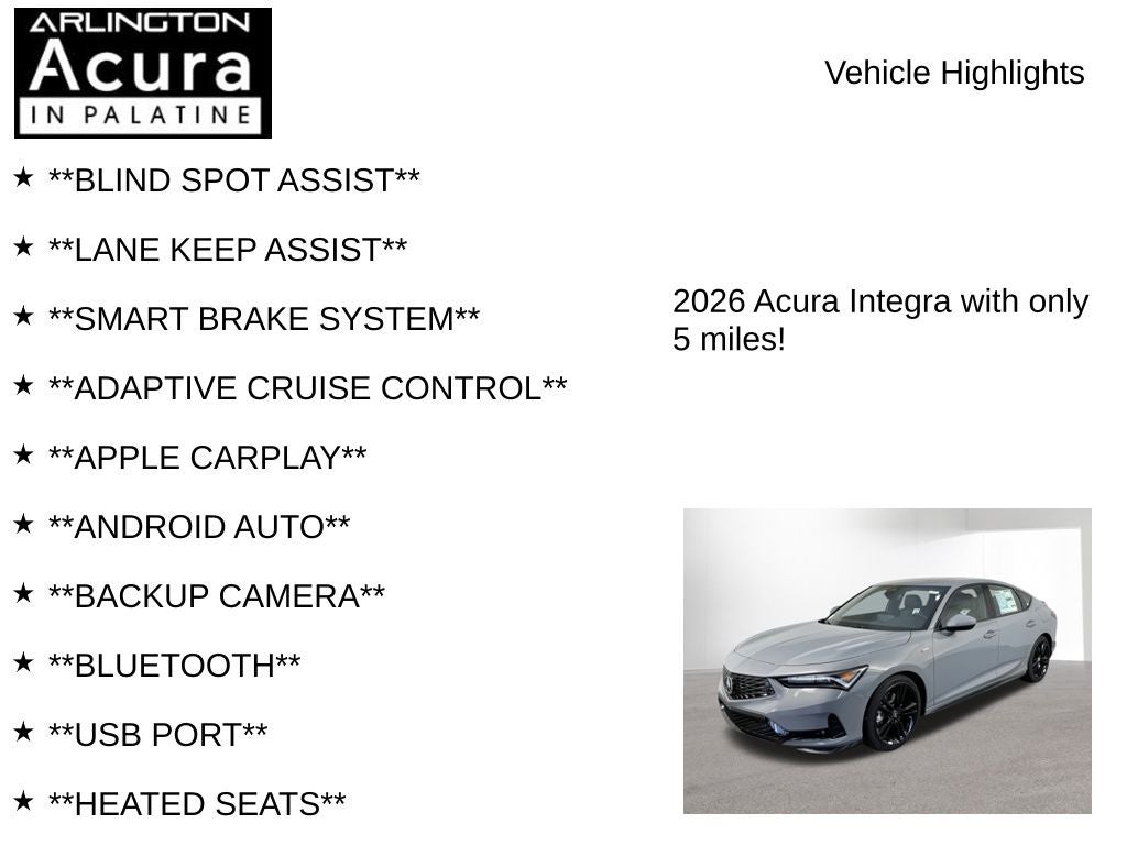 2026 Acura Integra FWD A-Spec