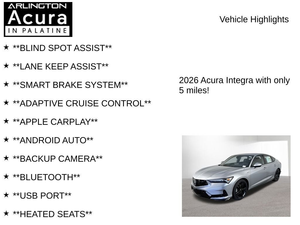 2026 Acura Integra FWD A-Spec