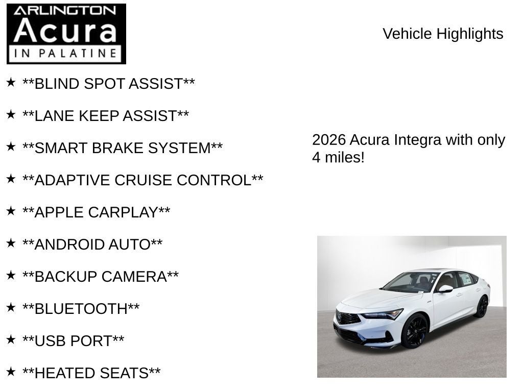 2026 Acura Integra FWD A-Spec with Technology