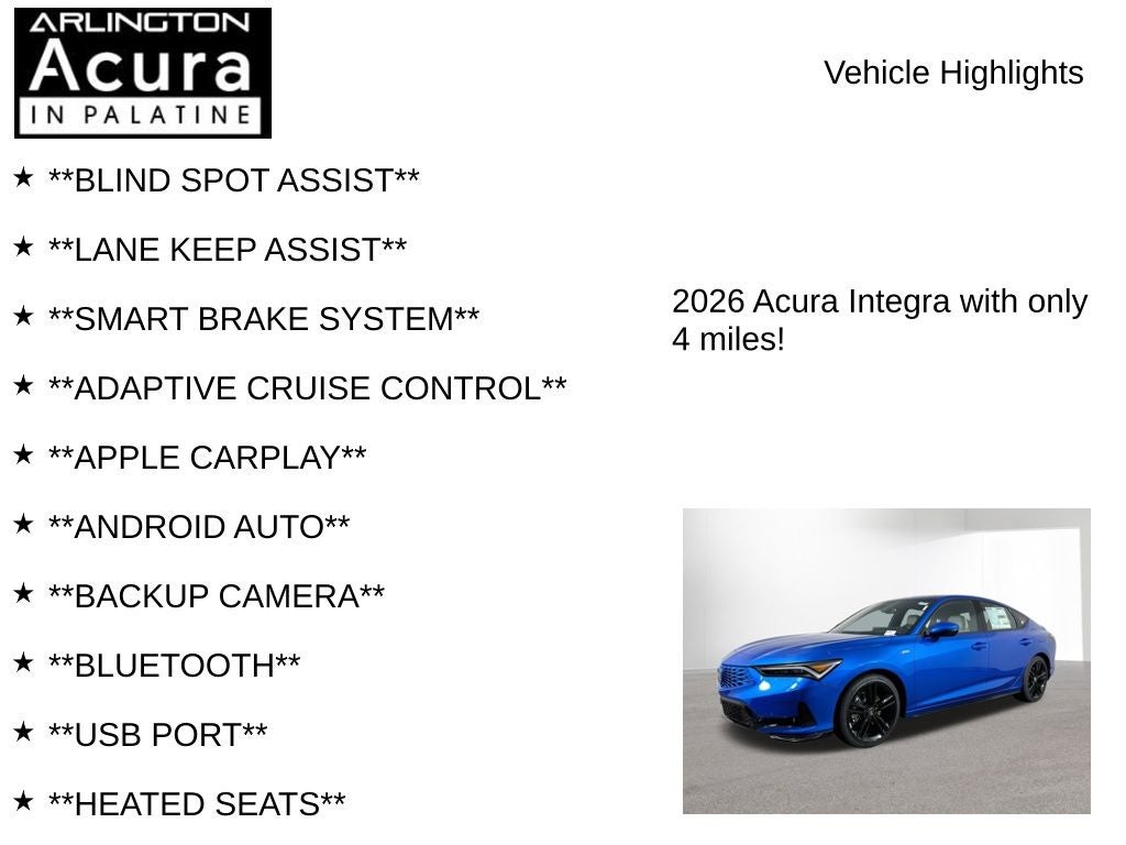 2026 Acura Integra FWD A-Spec with Technology