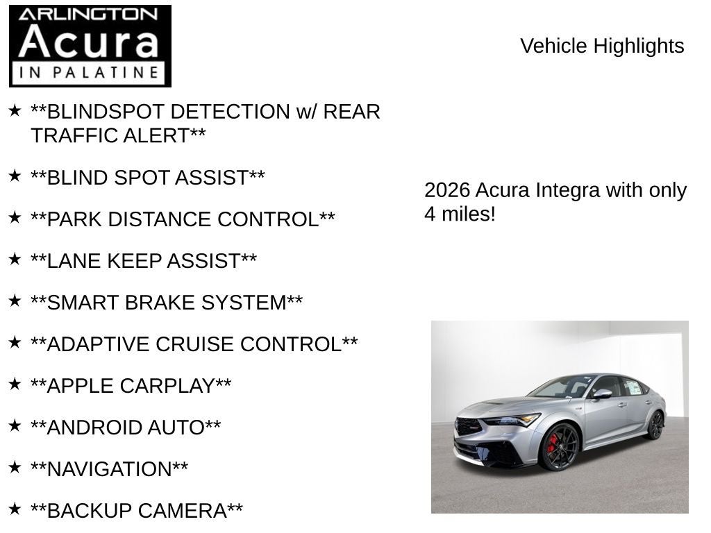 2026 Acura Integra FWD TYPE S