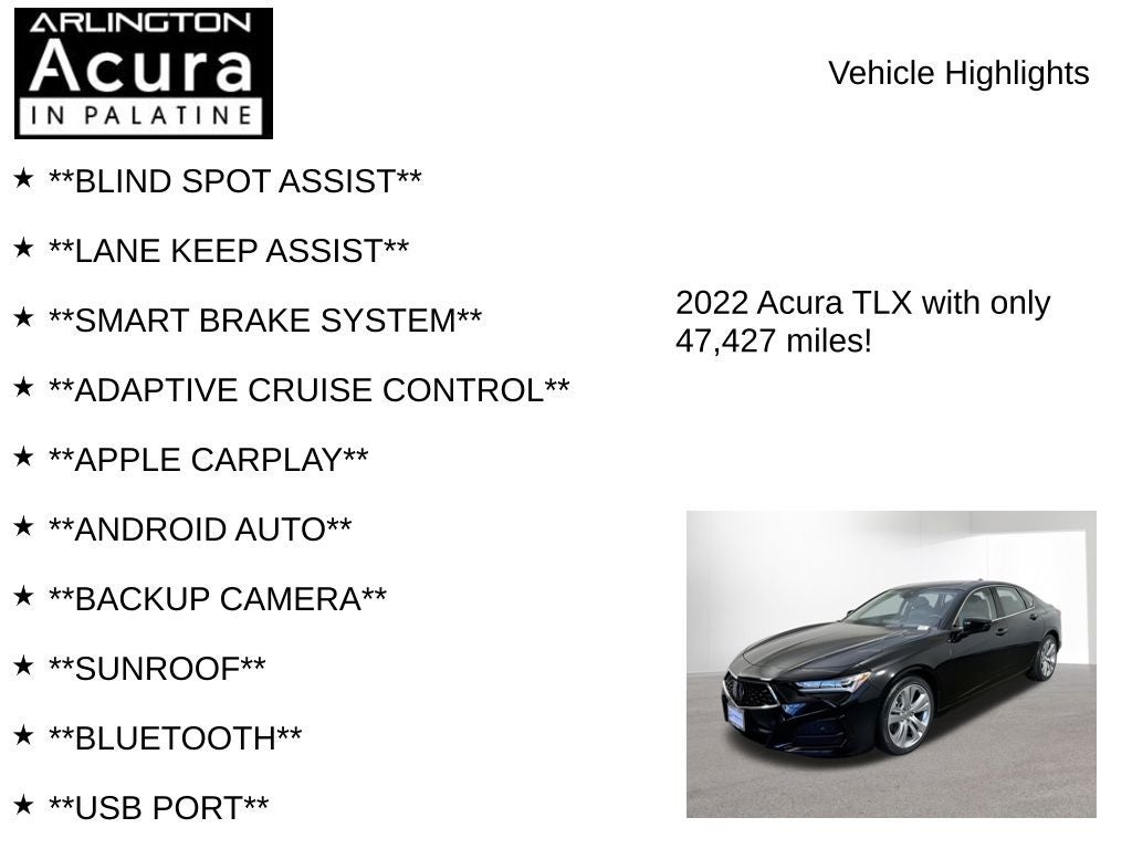 2022 Acura TLX TECH