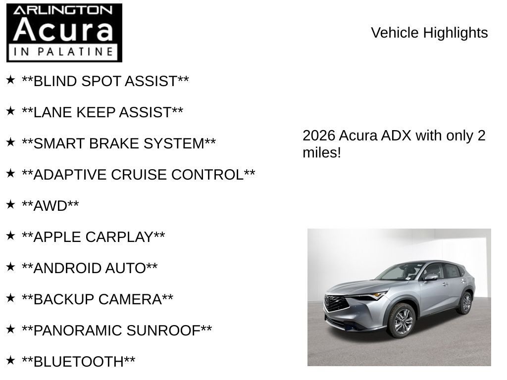 2026 Acura ADX AWD