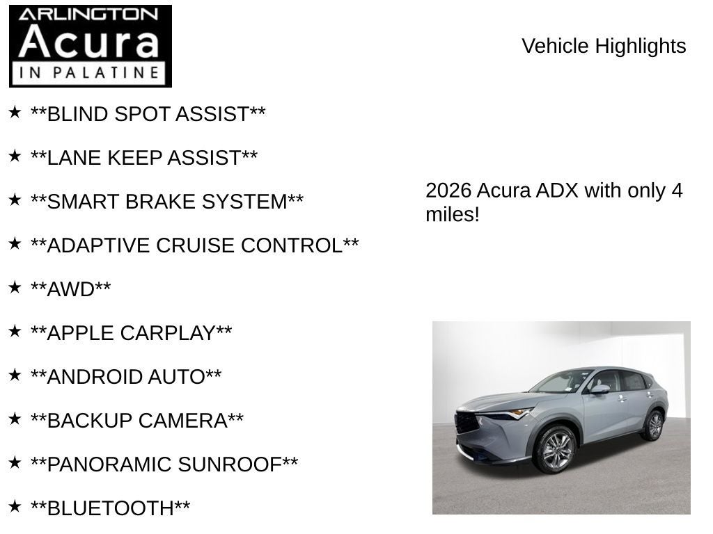2026 Acura ADX AWD
