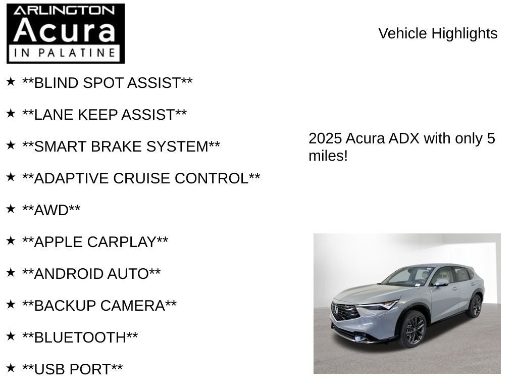 2025 Acura ADX AWD A-SPEC