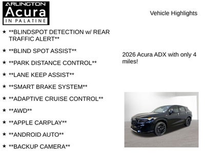 2026 Acura ADX A-Spec with Advance Package AWD