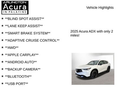 2025 Acura ADX AWD A-SPEC Advance