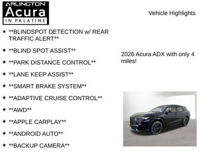 2026 Acura ADX A-Spec with Advance Package AWD
