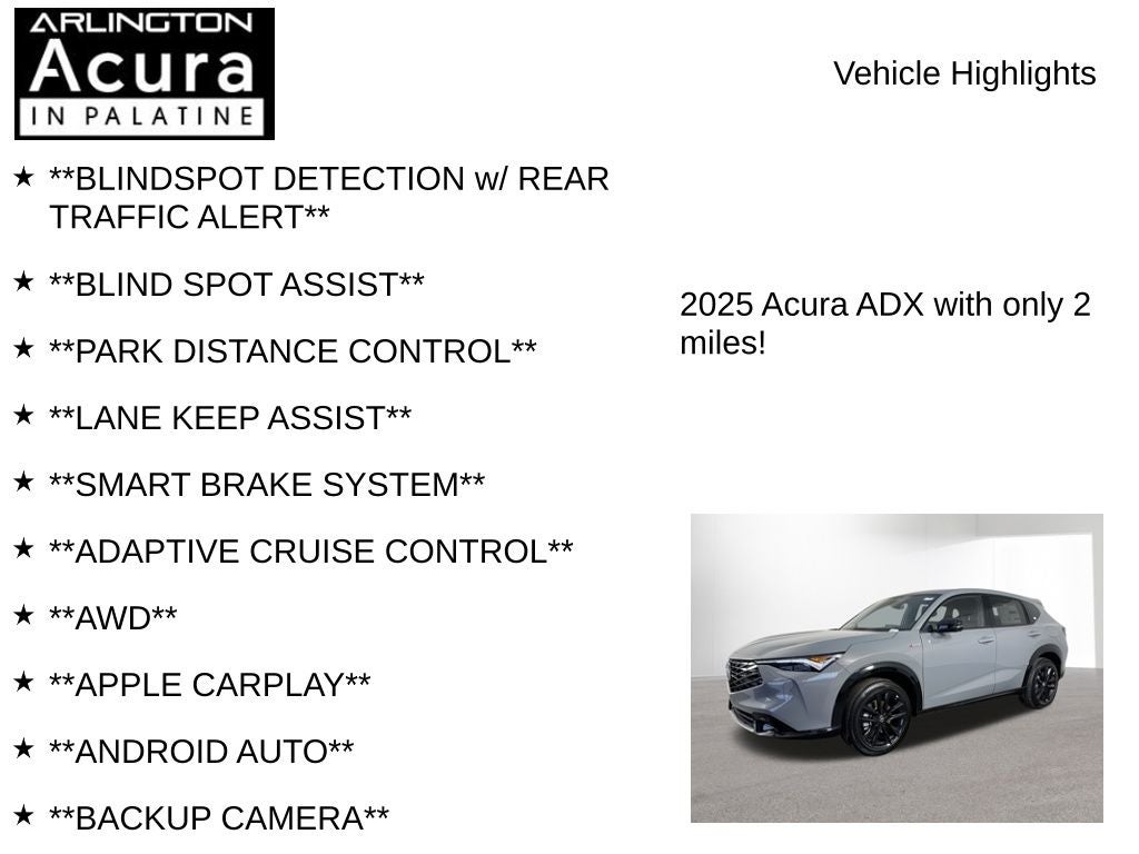 2025 Acura ADX AWD A-SPEC Advance