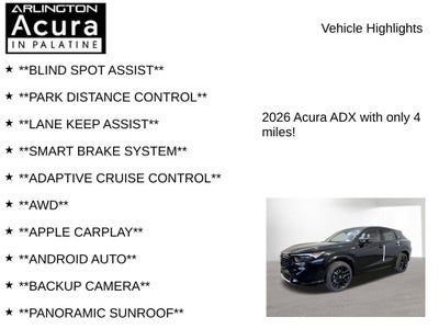 2026 Acura ADX A-Spec with Advance Package AWD