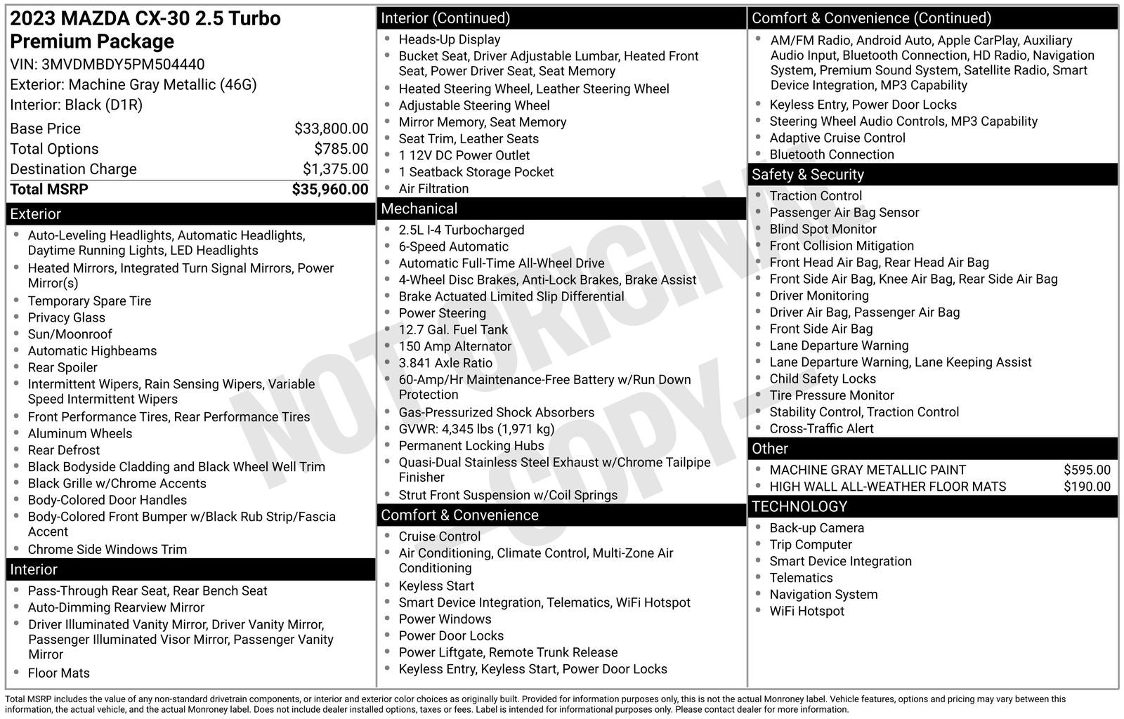 2023 Mazda Mazda CX-30 2.5 Turbo Premium Package