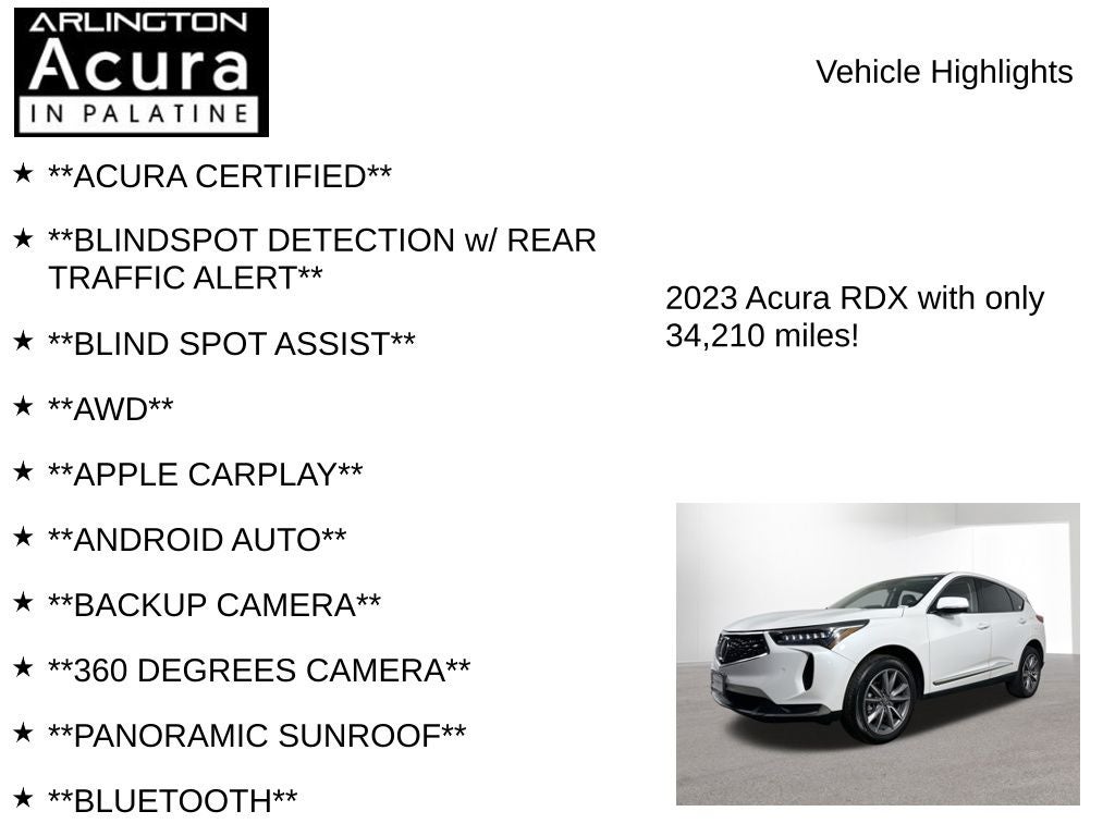 2023 Acura RDX SH-AWD TECH