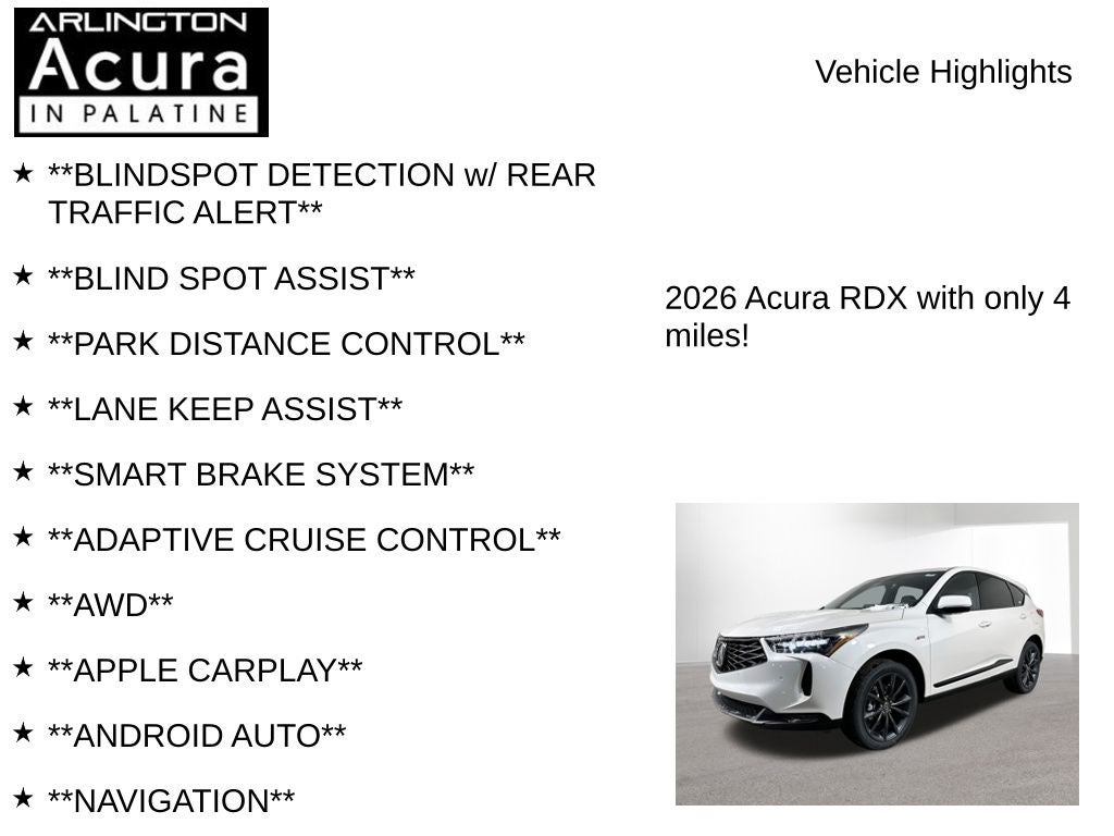 2026 Acura RDX SH-AWD A-Spec