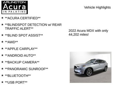 2022 Acura MDX SH-AWD TECH