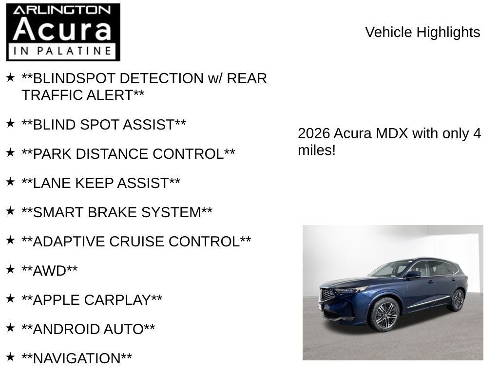 2026 Acura MDX SH-AWD with Advance Package