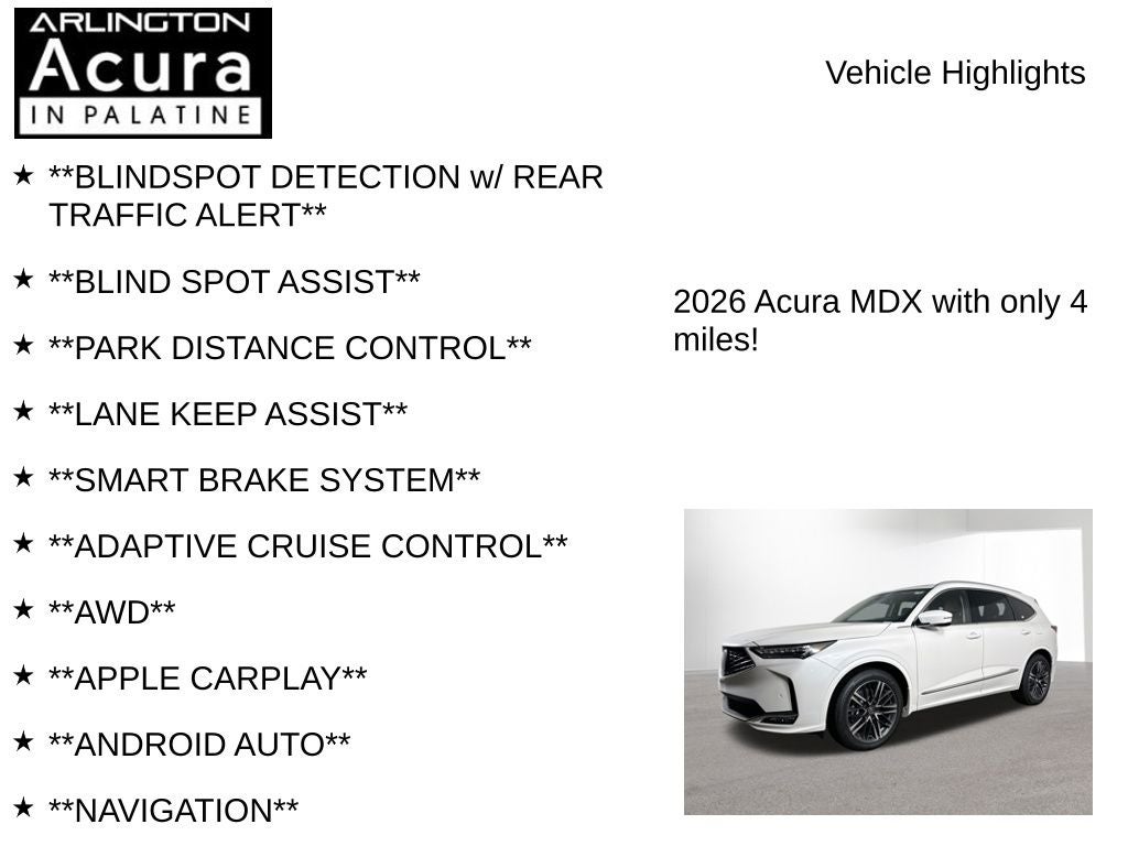 2026 Acura MDX SH-AWD with Advance Package