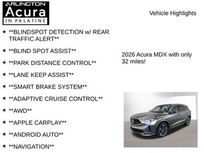 2026 Acura MDX SH-AWD with Advance Package