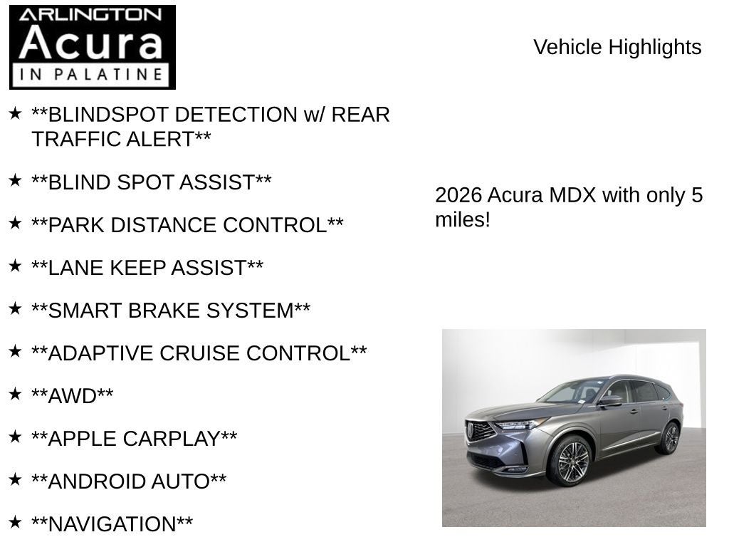 2026 Acura MDX SH-AWD with Advance Package