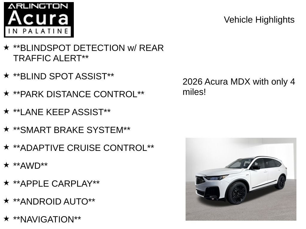 2026 Acura MDX SH-AWD A-Spec with Advance Package
