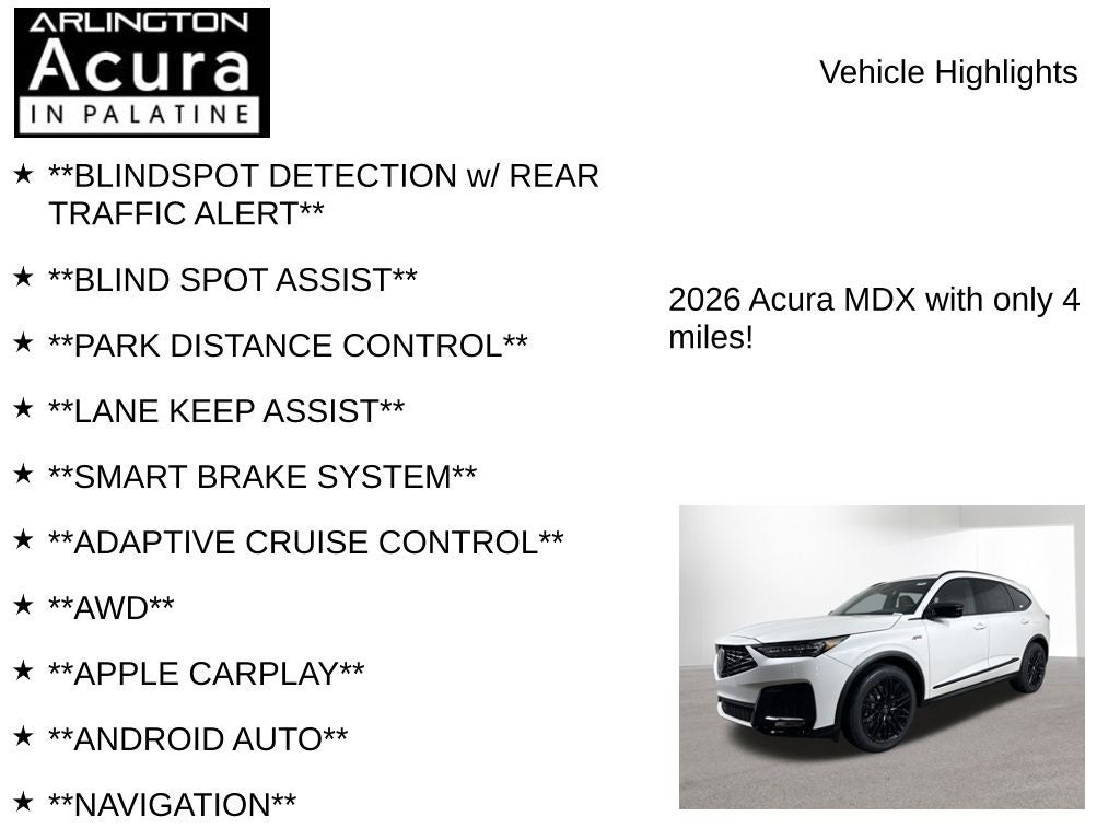 2026 Acura MDX SH-AWD A-Spec with Advance Package