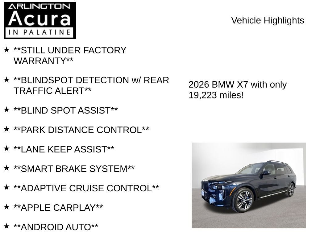 2026 BMW X7 xDrive40i