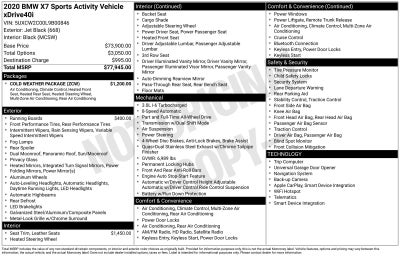 2020 BMW X7 xDrive40i