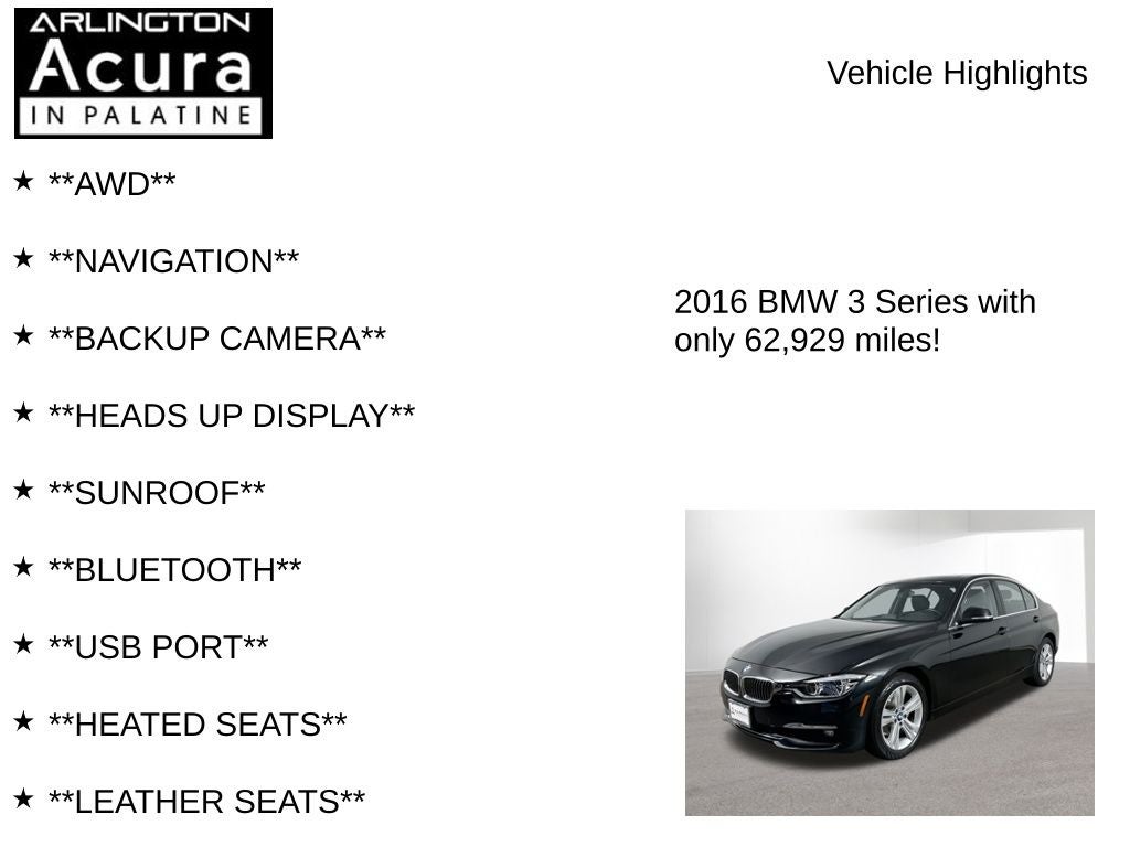 2016 BMW 3 Series 328i xDrive