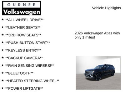 2026 Volkswagen Atlas 2.0T SE W/TECHNOLOGY
