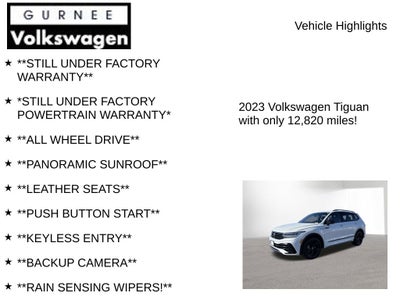 2023 Volkswagen Tiguan 2.0T SE R-Line Black