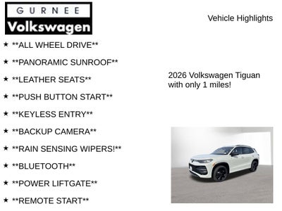 2026 Volkswagen Tiguan 2.0T SE R-Line Black