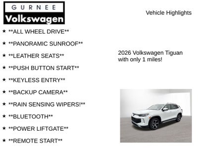 2026 Volkswagen Tiguan 2.0T SE