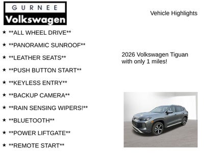 2026 Volkswagen Tiguan 2.0T SE