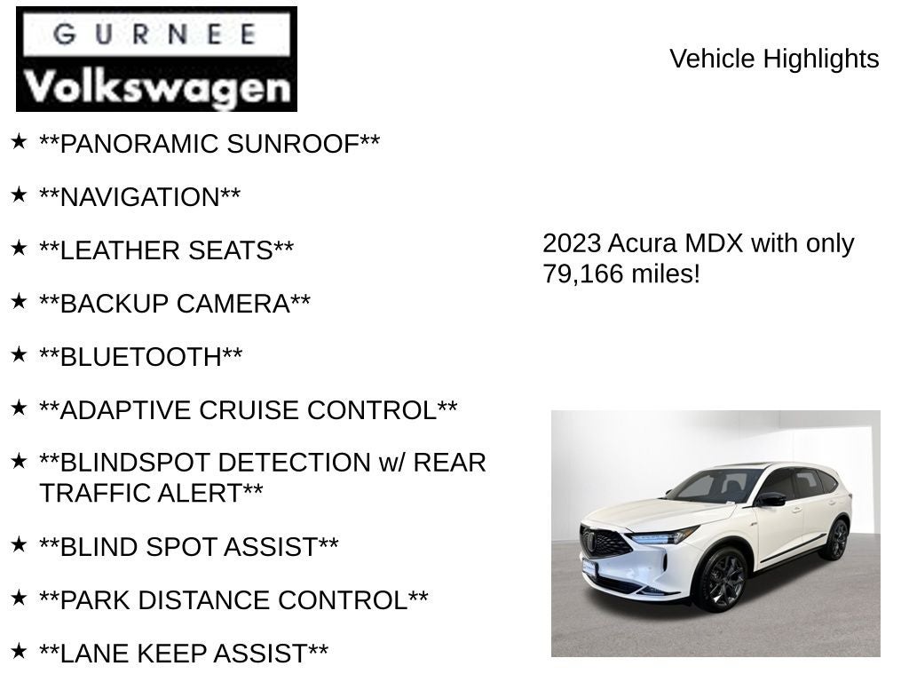 2023 Acura MDX A-Spec SH-AWD