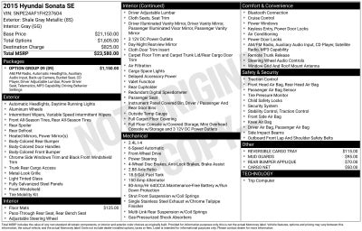 2015 Hyundai Sonata SE