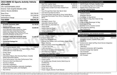 2022 BMW X3 xDrive30i